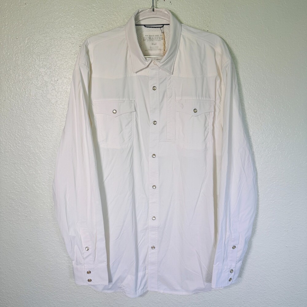 Schaefer Outfitter Rangetek Shirt Mens XL Tall Western Guide Snap Button NEW